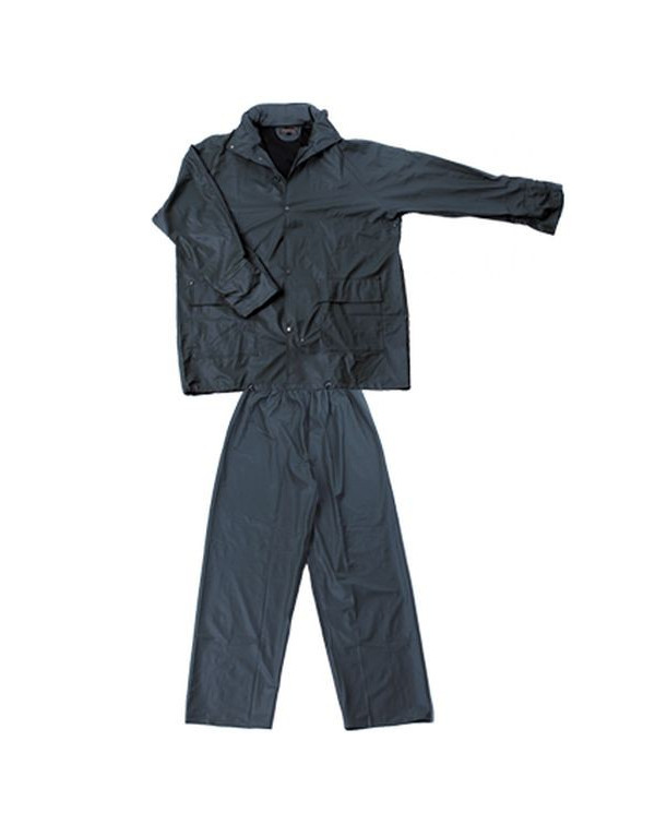 Blue PU/PVC Rain Suit – Work Jacket & Trousers