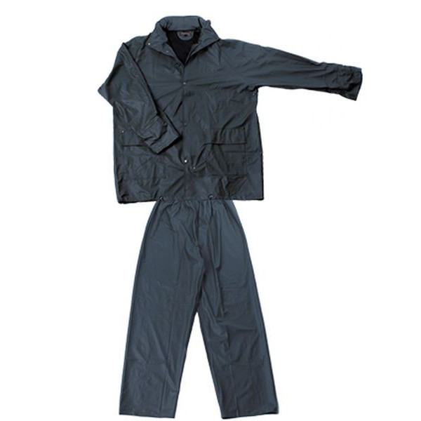 Blue PU/PVC Rain Suit – Work Jacket & Trousers