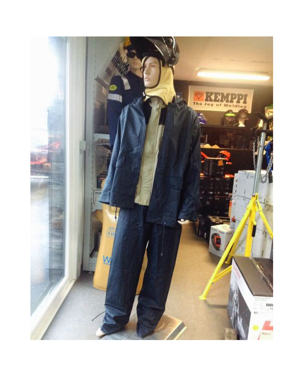 Blue PU/PVC Rain Suit – Work Jacket & Trousers