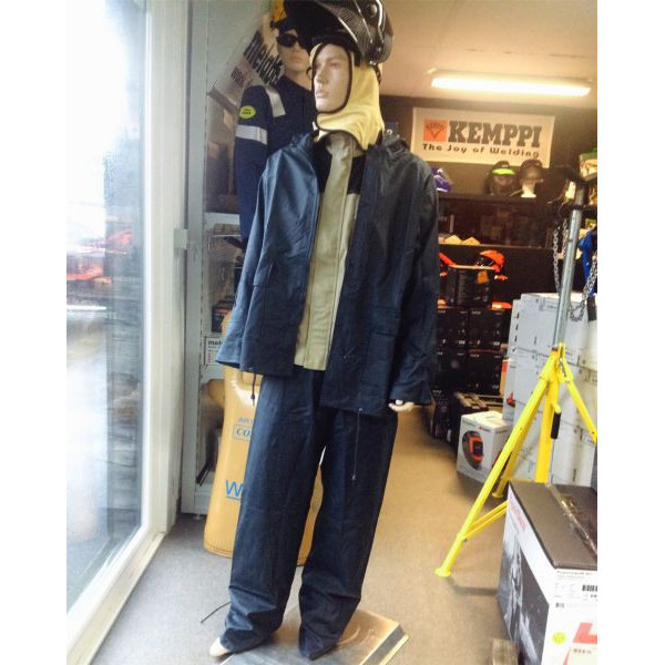 Blue PU/PVC Rain Suit – Work Jacket & Trousers