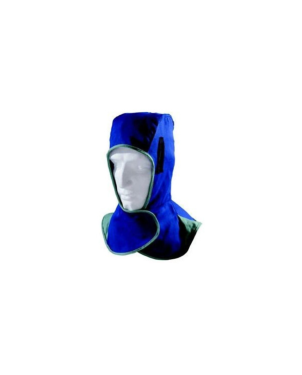 Welding hood, blue, flame retardant
