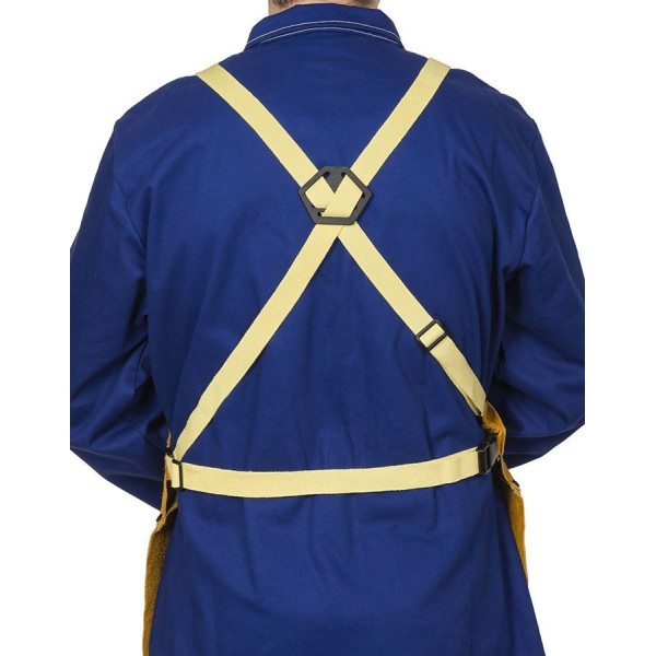 Golden Brown Leather Apron 107x60 cm