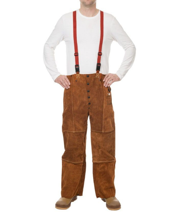 Weldas Lava Brown split cowleather welding pant