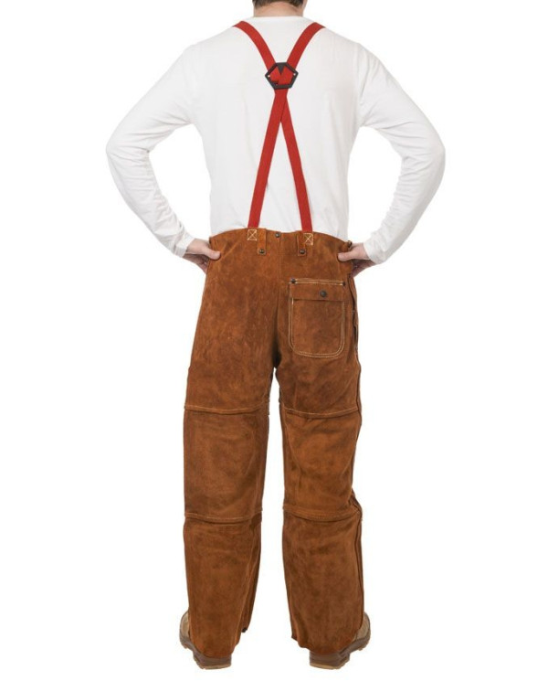 Weldas Lava Brown split cowleather welding pant