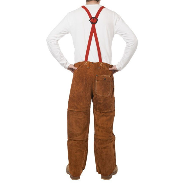 Weldas Lava Brown split cowleather welding pant