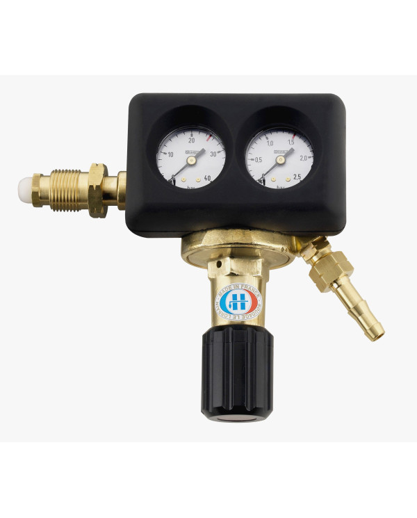 Shielded bottle-mounted pressure regulator – Compressed air