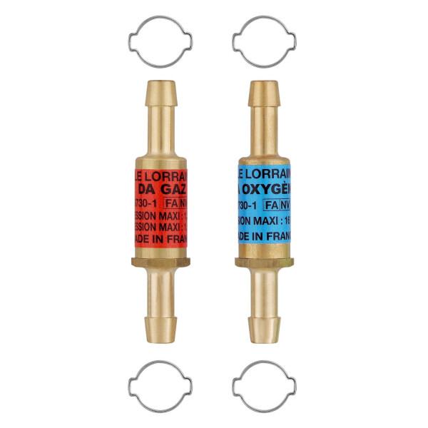 Pair of check valves for pipes diam Ø10 mm