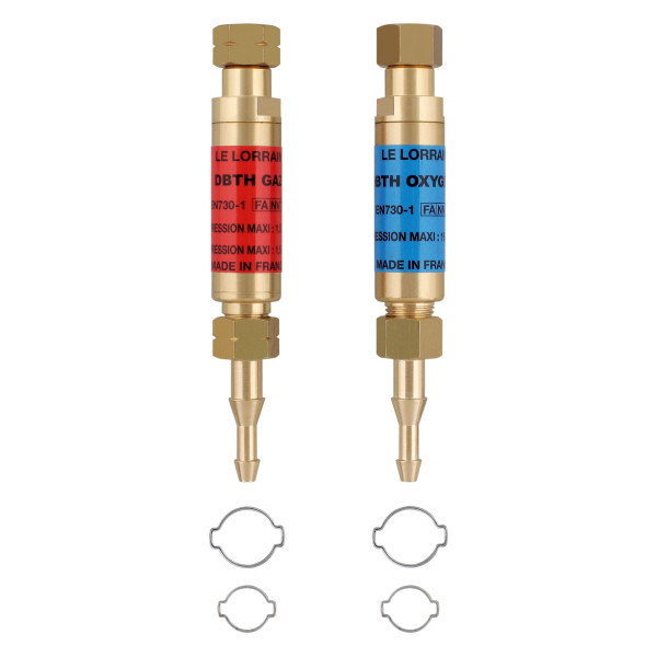 Pair of thermostop valves for DET - EN 730-1