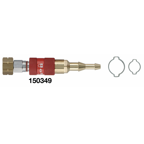 Coupleur male/femelle gaz chalumeau 16x150 G / tuyau Ø10 & 6.3