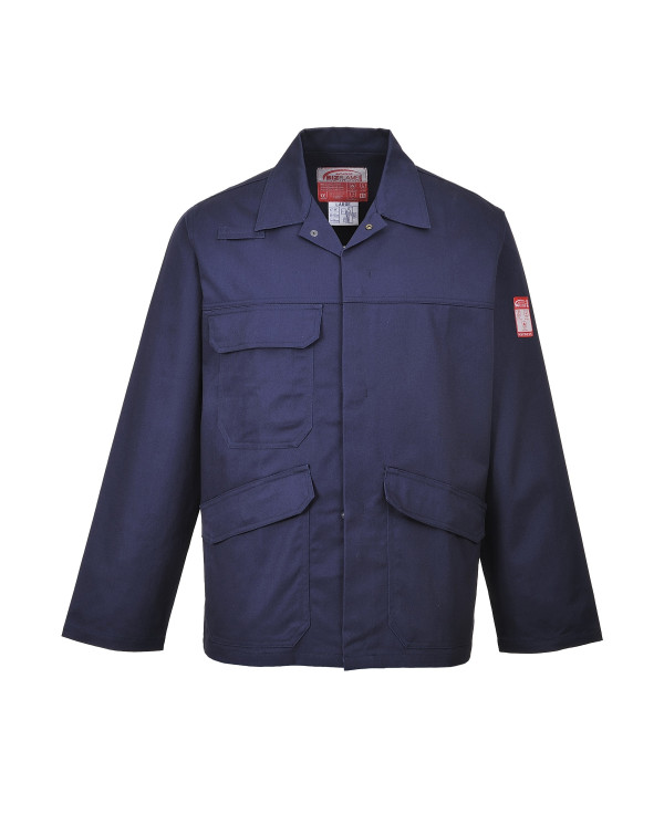 Bizflamme Jacket, Flame-Resistant Cotton, Navy