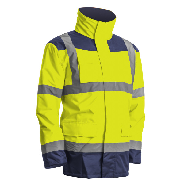 4-in-1 HV Yellow Parka in Oxford 300D Polyester