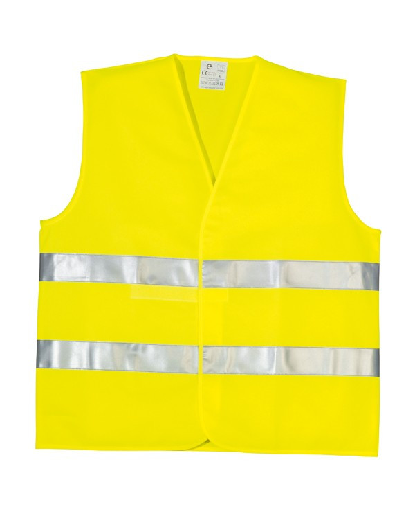 Yellow or orange double stripe high visibility vest