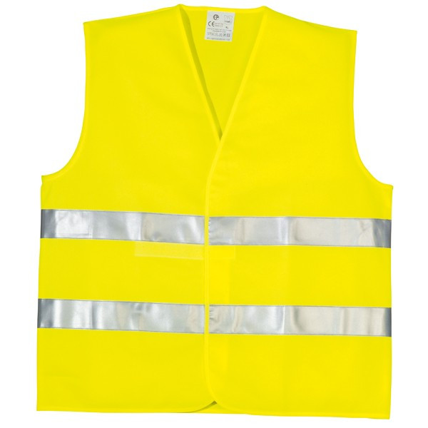 Yellow or orange double stripe high visibility vest
