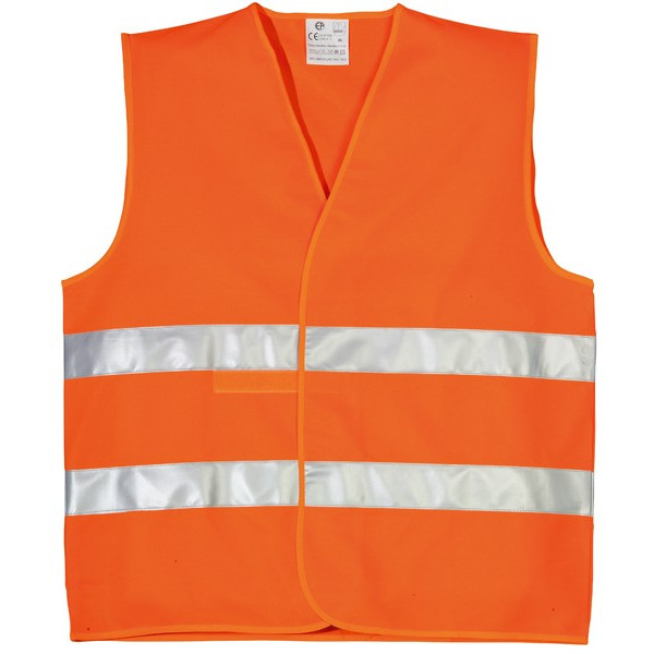 Yellow or orange double stripe high visibility vest
