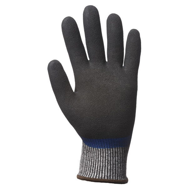 Waterproof, anti-cut, gripping gloves with nitrile coating