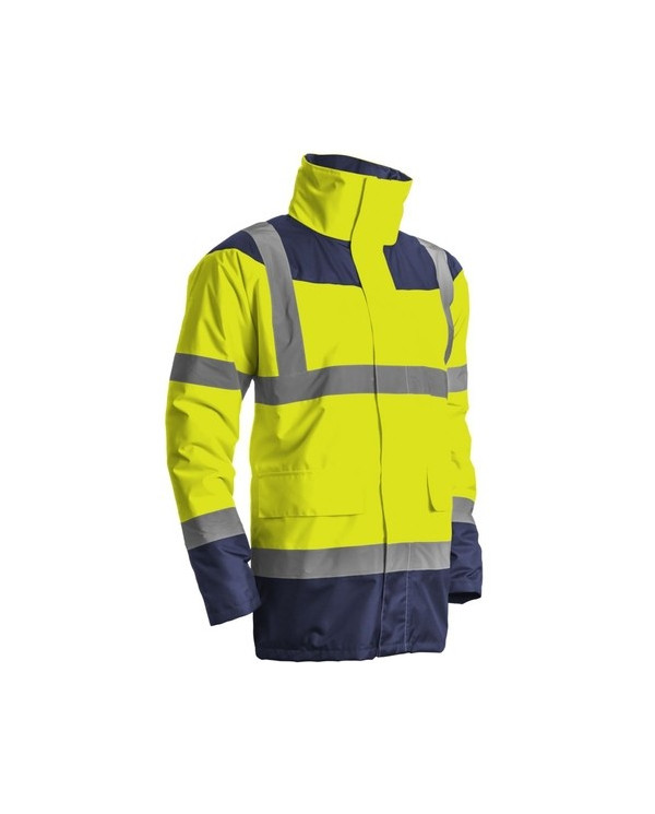 KETA Hi-Vis Parka Yellow/Navy – Waterproof & Padded