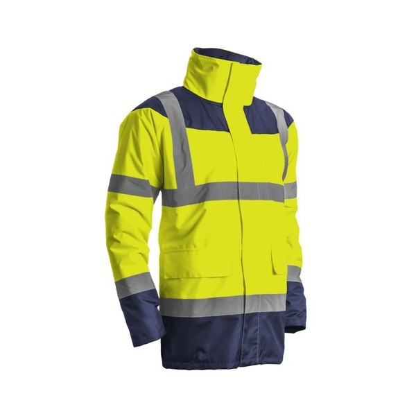 KETA Hi-Vis Parka Yellow/Navy – Waterproof & Padded