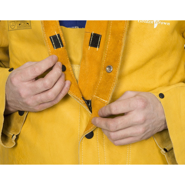 Golden Brown WELDAS grain cowleather welding jacket