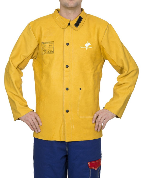 Golden Brown WELDAS grain cowleather welding jacket