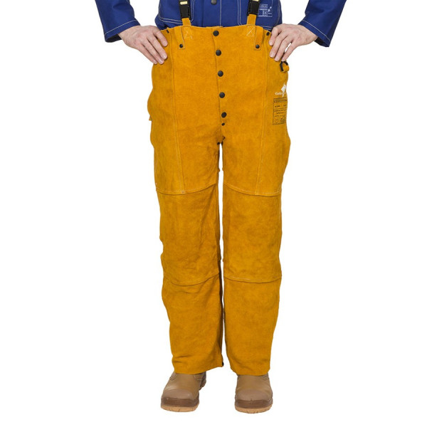 Pantalon WELDAS Golden Brown™ en cuir croûte bovin