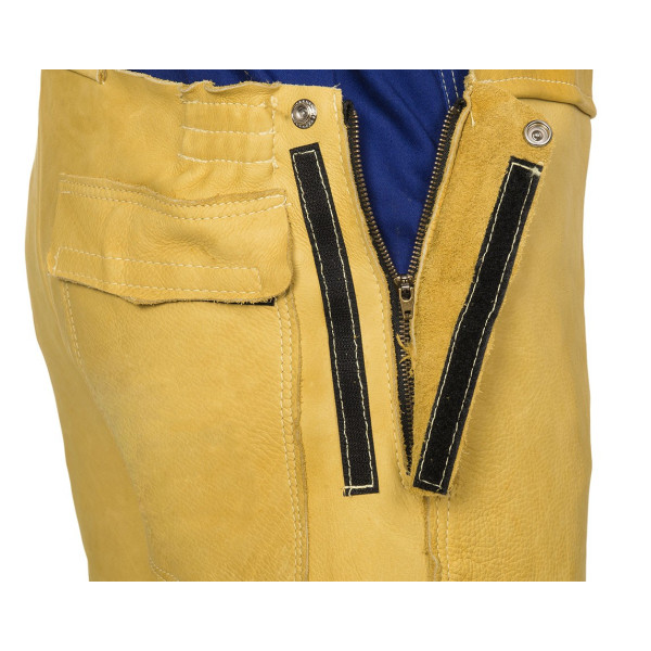 Golden Brown™ Cowhide Leather Bib Overalls | HD Soudage