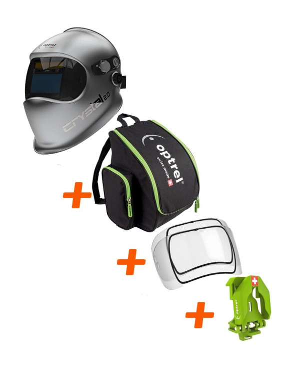 Optrel Crystal 2.0 Welding Mask + Extras