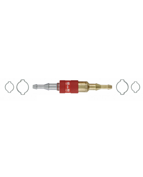 Coupleur male/femelle gaz tuyau Ø10 & 6.3