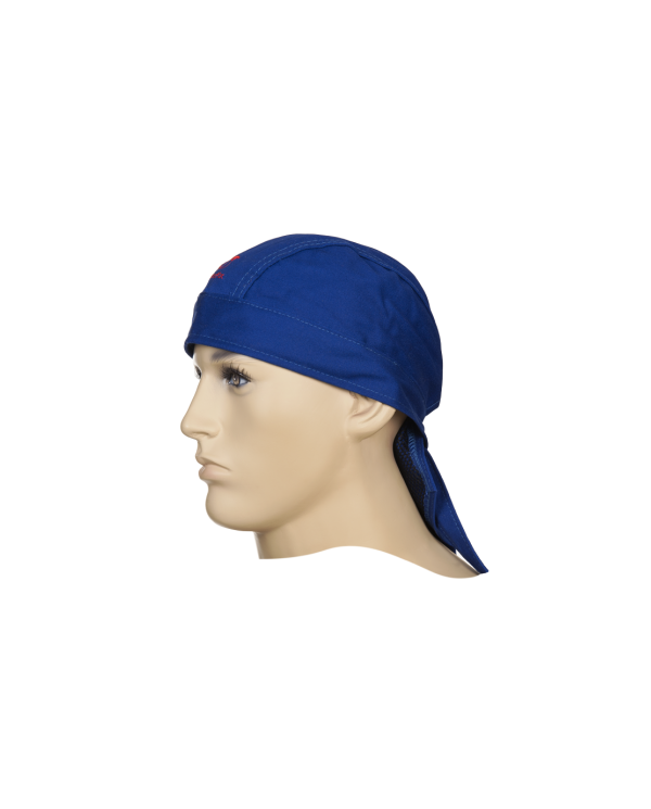 Fire Fox™ Blue Flame-Resistant Bandana | Welding Headwear