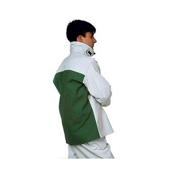 Jacket in Natural Full-Grain Cowhide with Flame-Retardant Fabric Back