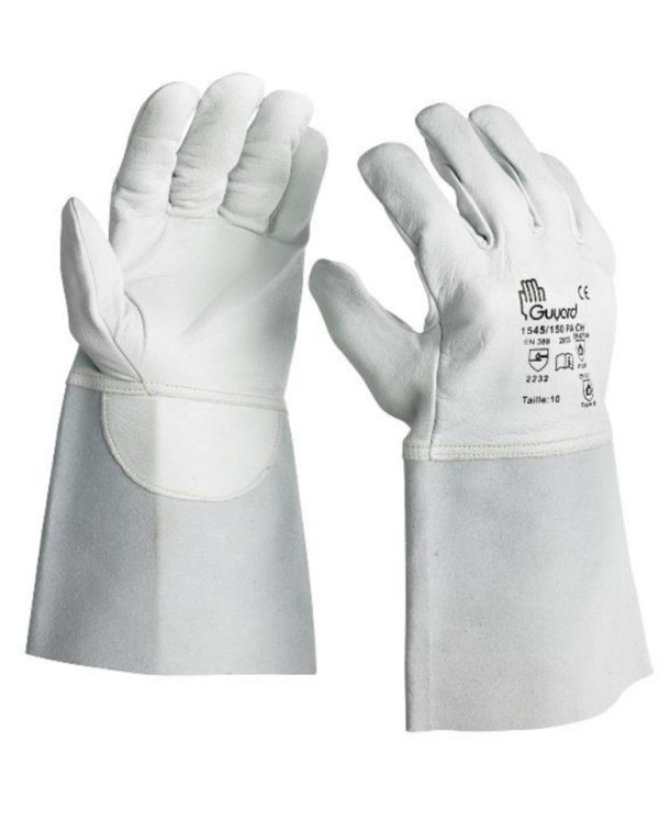 GANT TIG CUIR AVEC PROTECTION RF - Manchette 150mm