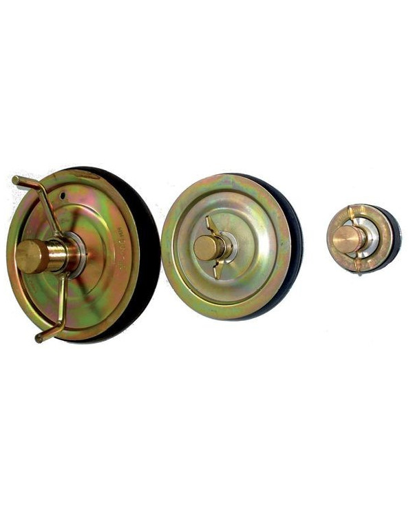 Galvanised steel blanking plug with bypass