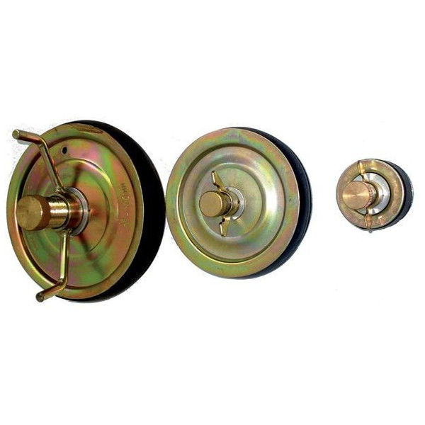 Galvanised steel blanking plug with bypass
