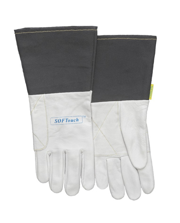 Softouch Goatskin Welding Glove – Grey Retardant Fabric Cuff