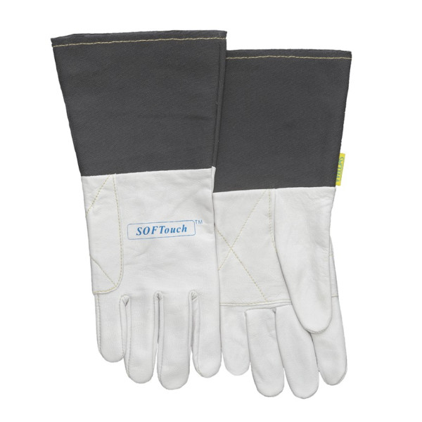 Gant de soudure Softouch en chèvre, manchette tissu retardateur