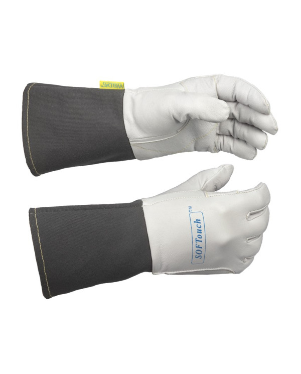 Softouch Goatskin Welding Glove – Grey Retardant Fabric Cuff