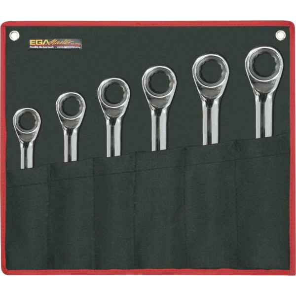 Jeu de 12 clés mixtes à cliquet CLASSICGEAR 8-19 MM polie chromée.