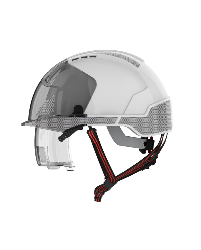 Casque De Sécurité Avec Visière Intégrée - Lunettes De Protection Incluses - Matériau ABS - Couleurs Au Choix - Pour Chantier, Bricolage