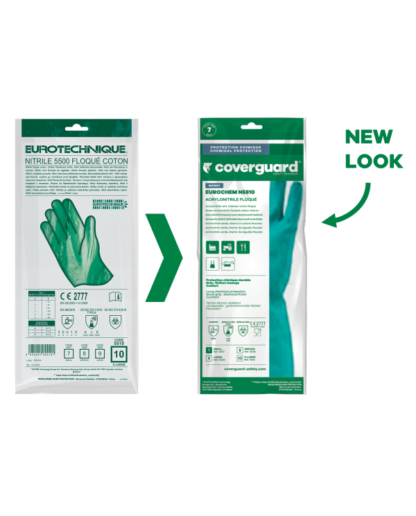 Gant Nitrile 5500 vert, épaisseur 0,38 mm  T10