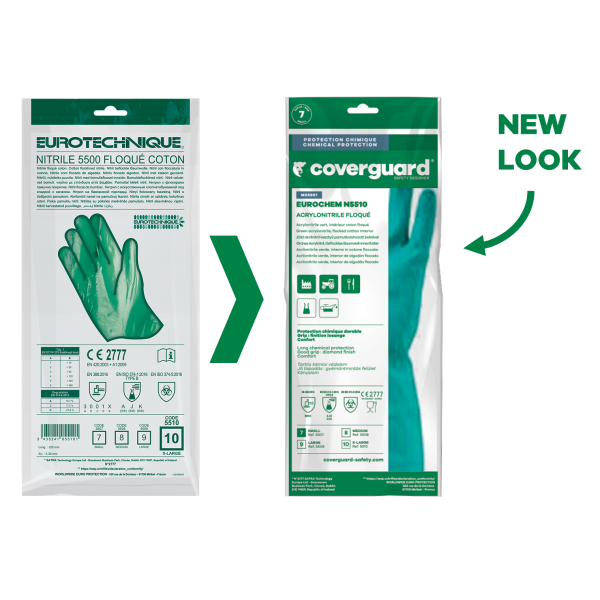 Nitrile glove 5500 green, thickness 0.38 mm T10