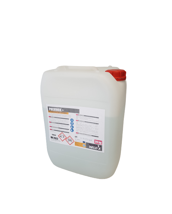 Pulvinox Plus Pickling Cleaner 20 kg – White can + developer pot