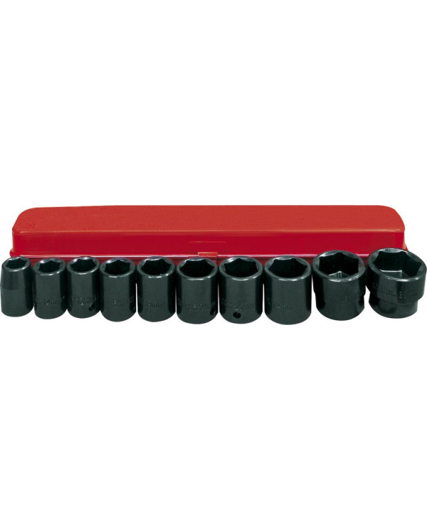 1/2" Impact Socket Set - 10 Pieces (mm)