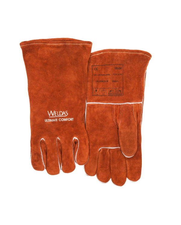 Welder glove with right thumb and reinforced