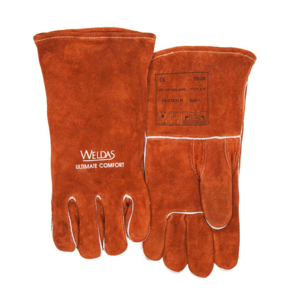 Welder glove with right thumb and reinforced