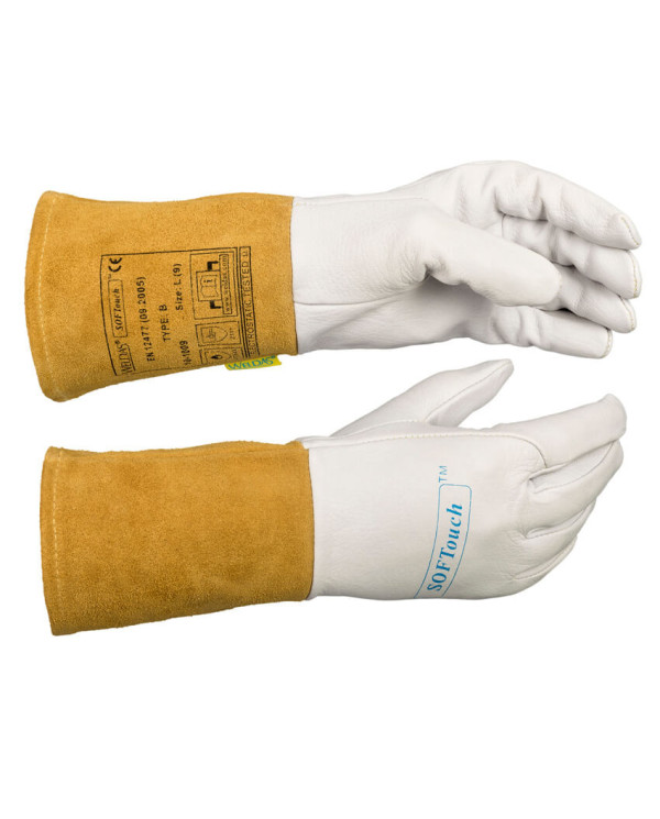SOFTouch Welder's Glove Goat Leather Combined with Split Cowhide
