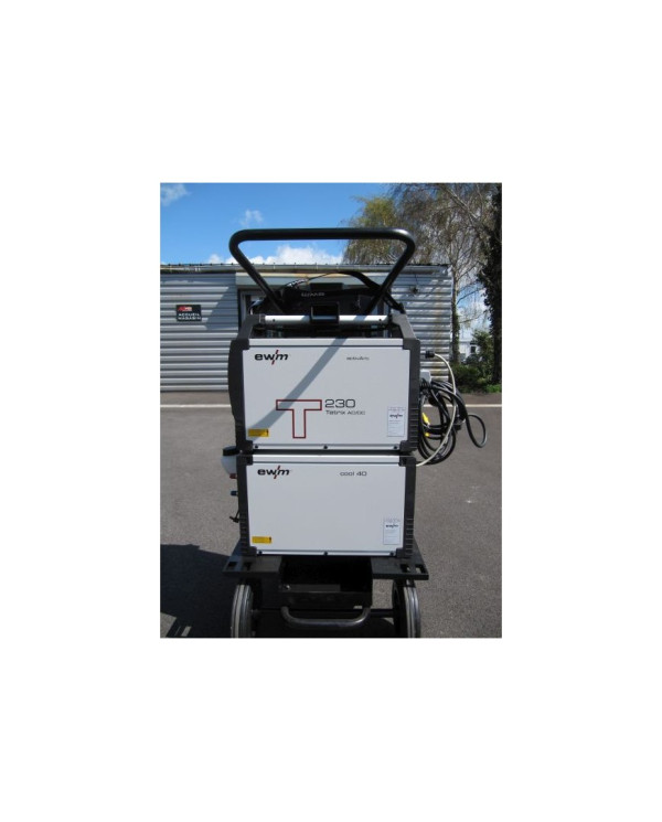 Rent TIG ACDC 230A/240V water-cooled welding machine, on a cart.