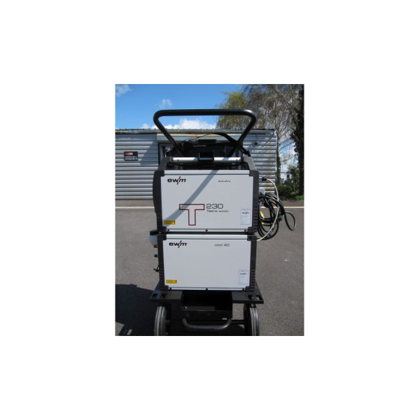 Rent TIG ACDC 230A/240V water-cooled welding machine, on a cart.