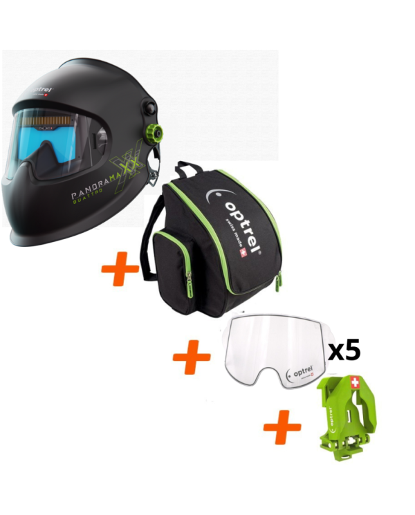OPTREL Welding Hood Pack + Transport Bag + Screens + Parking Buddy