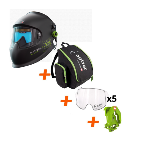 OPTREL Welding Hood Pack + Transport Bag + Screens + Parking Buddy