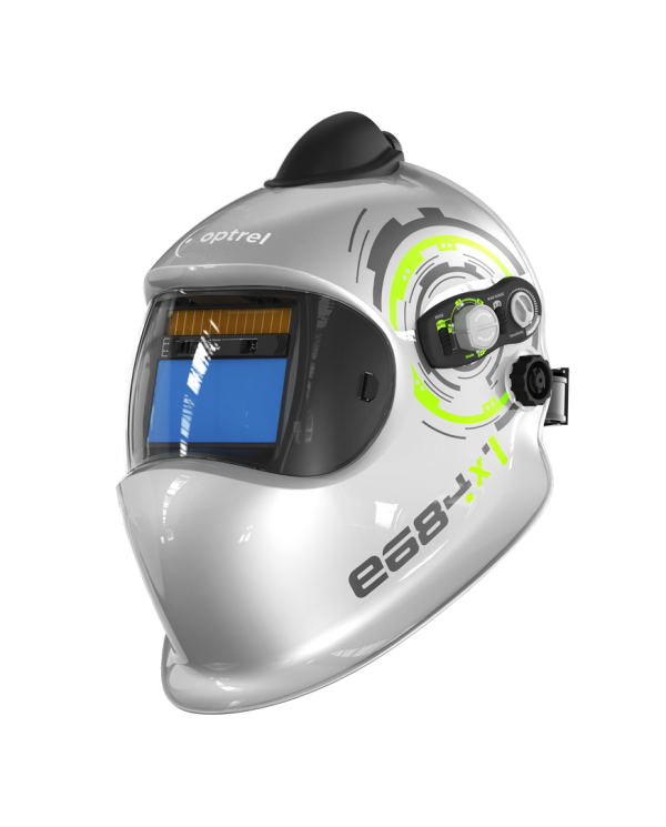 OPTREL e684 PAPR Ventilated Welding Mask Silver