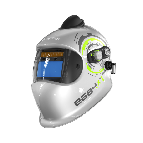 OPTREL e684 PAPR Ventilated Welding Mask Silver